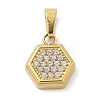 Ion Plating(IP) 304 Stainless Steel Micro Pave Cubic Zirconia Pendants STAS-Z107-02G-05-1