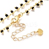 Brass Handmade Glass Beaded   Necklaces NJEW-JN03135-03-3