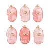 Cherry Quartz Glass Pendants G-Z134-05C-1