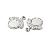 Non-Tarnish 304 Stainless Steel Pendant Cabochon Settings STAS-H214-26P-2