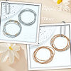 16Pcs 2 Colors Stainless Steel Satellite Chains Stretch Bracelet for Women BJEW-SP0001-18-7