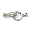 Brass Micro Pave Clear Cubic Zirconia Fold Over Clasps LS-KK-C107-08P-1