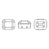 Preciosa® MAXIMA Crystal Sew-On Cups Y-PRC-SC8-00030-200-S-6