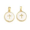 Brass Enamel Pendants KK-L256-14G-1