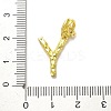 Rack Plating Brass Micro Pave Cubic Zirconia European Dangle Charms KK-L210-015G-Y-3