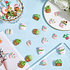 40Pcs 5 Styles Opaque Resin Cabochons CRES-SC0003-17-4