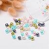 Pastel Mix Pearlized Glass Pearl Beads HY-X006-8mm-12-3