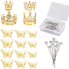Crown Zinc Alloy Cake Decoration AJEW-CP0008-85S-6