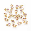 Brass with Single Cubic Zirconia Charms ZIRC-F095-03G-03-1