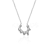 Non-Tarnish 304 Stainless Steel Sun Pendant Necklace with Cable Chains LV0006-2-1