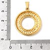 304 Stainless Steel Textured Pendants STAS-C163-06B-G-3