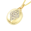 Brass Micro Pave Clear Cubic Zirconia Satellite Chain Locket Pendant Necklaces for Women LS-NJEW-M009-03G-B-1