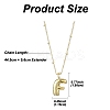 1Pc Initial Letter Brass Pendant Necklaces NJEW-YW0001-24F-2