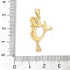 Brass Micro Pave Cubic Zirconia Pendants KK-D317-124G-3