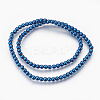 Electroplate Non-Magnetic Synthetic Hematite Beads Strands G-F585-C07-4mm-2