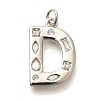 Brass Micro Pave Clear Cubic Zirconia Pendants KK-G521-01P-D-1