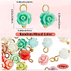 60Pcs Dyed Synthetic Coral Flower Charms PALLOY-BM00009-2