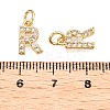Brass Micro Pave Clear Cubic Zirconia Charms KK-ZX025-07R-3