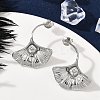 304 Stainless Steel Micro Pave Clear Cubic Zirconia Stud Earrings EJEW-F353-02P-2