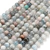 Natural Aquamarine Beads Strands LS-G-F591-29A-8mm-03-2