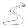 Ion Plating(IP) 304 Stainless Steel Cable Chain Necklace for Men Women NJEW-K245-025C-1