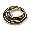304 Stainless Steel Enamel Big Pendants STAS-P427-03G-01-2