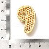 Brass Cubic Zirconia Pendants KK-M295-13G-P-3