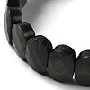 Natural Golden Sheen Obsidian Beaded Stretch Bracelet G-E010-01-05-3