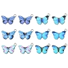 12Pcs 6 Colors Printed Alloy Pendants FIND-FS0001-29-1