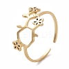 304 Stainless Steel Cuff Rings LS-RJEW-Q002-02G-1