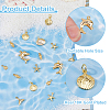Marine Organism Theme 21Pcs 7 Styles Brass Charms KK-HS0015-53-4