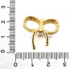 Brass Micro Pave Clear Cubic Zirconia Bowknot Multi-Strand Links KK-V008-27G-3