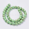 Sea Shell and Synthetic Turquoise Assembled Beads Strands G-G758-02-6mm-2