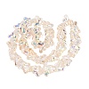 Baking Paint Electroplate Transparent Glass Beads Strands EGLA-Q136-03A-02-2