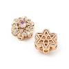 Rack Plating Brass Micro Pave Cubic Zirconia Beads KK-F879-03G-02-2