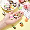 15Pcs 15 Styles Easter Theme Food Grade Eco-Friendly Silicone Beads SIL-CJ0002-71-4