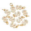 SHEGRACE Brass Micro Pave Clear Cubic Zirconia Pendants XGRQ29326-394G-S-1