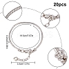Brass European Style Bracelet Making MAK-SC0001-09-2