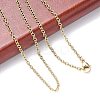 Trendy Unisex 304 Stainless Steel Cable Chain Necklaces NJEW-L043-16G-3