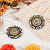 2Pcs Non Woven Fabric Embroidery Needle Felt and Seed Beads Cloth Appliques PATC-PH0001-40A-5
