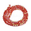 Baking Paint Transparent Glass Beads Strands DGLA-A034-J4mm-B08-2