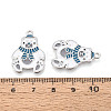 Rack Plating Alloy Enamel Bear Pendants ENAM-T024-74A-P-3