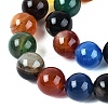 Natural Agate(Dyed & Heated) Beads Strands G-Q604-12MM-01-3