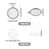 200Pcs DIY Half Round Pendant Making Kits DIY-AR0001-37AS-2