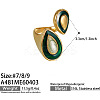 316L Surgical Stainless Steel Enamel Cuff Open Rings WG479F2-03-1