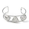 Non-Tarnish 304 Stainless Steel Wide Textured Open Cuff Bangles BJEW-Q348-05P-04-2