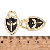 Brass Micro Pave Clear Cubic Zirconia Enamel Pendants KK-G543-11G-01-3