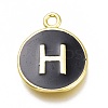Brass Enamel Pendants KK-H103-02H-G-1