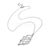 304 Stainless Steel Macrame Pouch Empty Stone Holder for Pendant Necklaces Making NJEW-JN04384-01-1