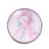 Breast Cancer Awareness Ribbon Glass Brooches JEWB-L019-01A-1